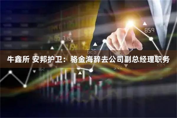 牛鑫所 安邦护卫：骆金海辞去公司副总经理职务